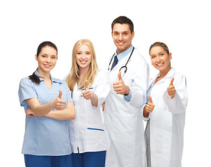 Image showing professional young team or group of doctors