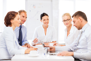 Image showing business team having meeting in office