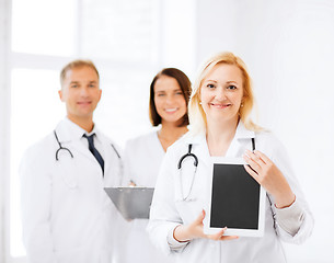 Image showing female doctor with tablet pc