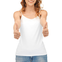 Image showing woman in blank white tank top