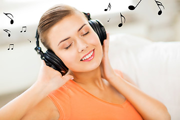 Image showing woman with headphones