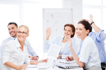 Image showing business team having meeting in office