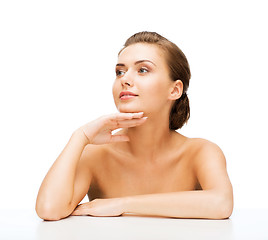 Image showing face of woman with clean perfect skin