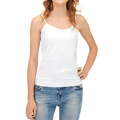 Image showing woman in blank white tank top