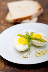 Image showing asparagus and eggs