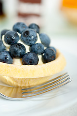 Image showing blueberry cream cupcake