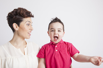 Image showing Mother and son