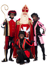 Image showing Sinterklaas and a couple of his helpers