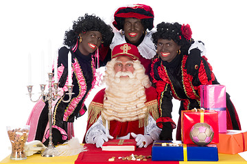 Image showing Sinterklaas and a couple of his helpers