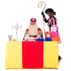 Image showing Sinterklaas is working