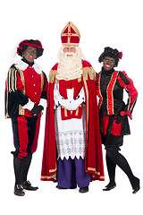 Image showing Sinterklaas and a couple of his helpers