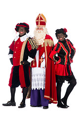 Image showing Sinterklaas and a couple of his helpers