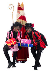 Image showing Sinterklaas and a couple of his helpers