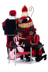 Image showing Sinterklaas and a couple of his helpers