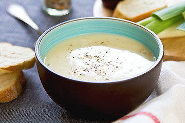Image showing Leek and Potatoes soup