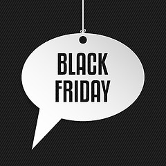 Image showing Black friday speech bubble hanging