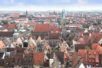Image showing View over Nuremberg old town, Germany