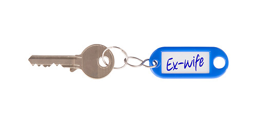 Image showing Key with blank label isolated