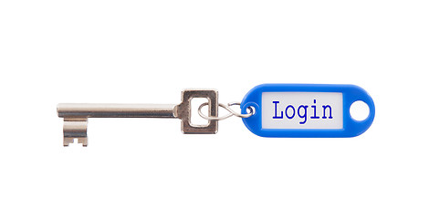 Image showing Key with blank label isolated