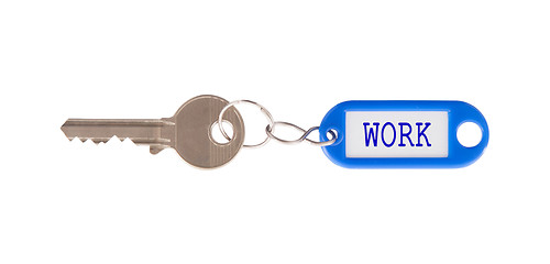 Image showing Key with blank label isolated