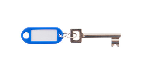 Image showing Key with blank label isolated