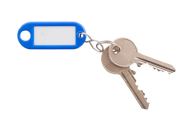 Image showing Key with blank label isolated