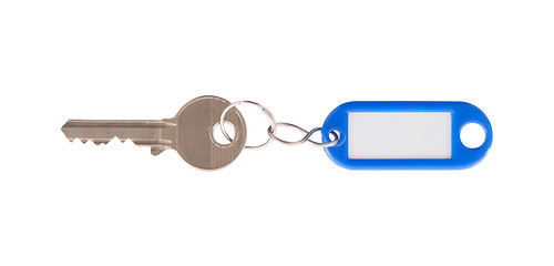 Image showing Key with blank label isolated