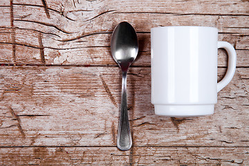 Image showing coffee cup and spoon 