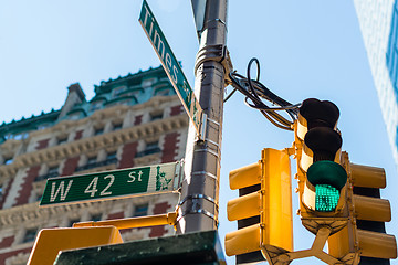 Image showing Times Square street sign