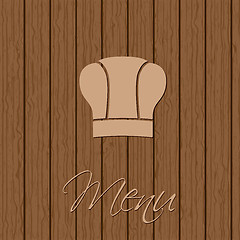 Image showing Retro menu design with chef hat