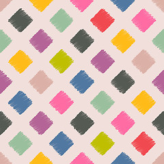 Image showing Scribbled squares color pattern 