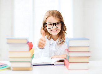 Image showing student girl studying at school