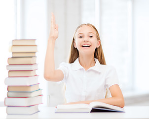 Image showing student girl studying at school