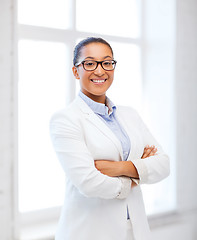 Image showing african businesswoman in office