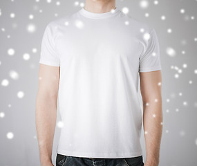 Image showing man in blank t-shirt