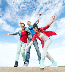 Image showing group of teenagers dancing