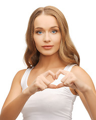 Image showing woman showing heart shape