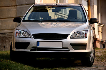 Image showing New silver sedan car