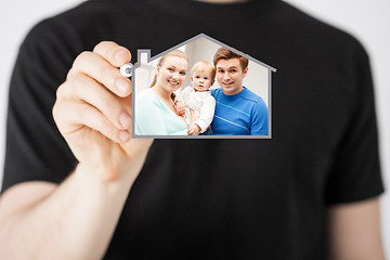 Image showing family with child and dream house