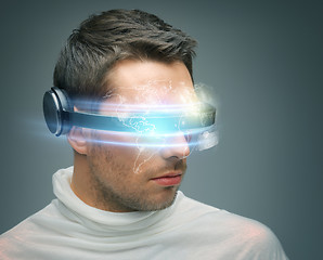 Image showing man with digital glasses