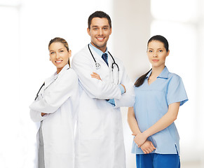 Image showing young team or group of doctors