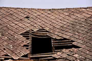 Image showing Damaged roof