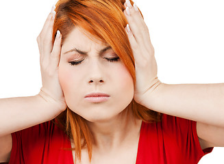 Image showing stressed woman