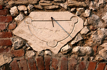 Image showing Old sundial clock