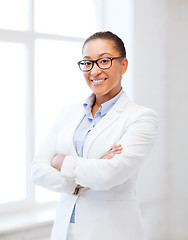 Image showing african businesswoman in office