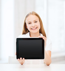 Image showing girl with tablet pc at school