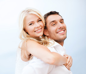 Image showing couple having fun on the beach