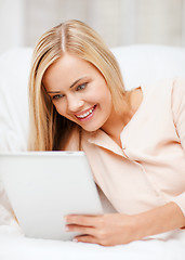 Image showing woman with tablet pc