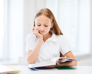 Image showing student girl studying at school