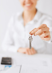 Image showing woman hand holding house keys